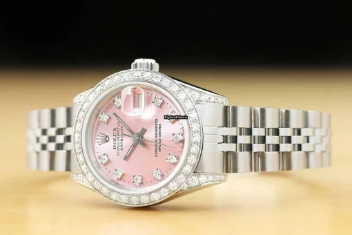 Distinctive Fake Rolex Lady-datejust 69174 Caliber 2135 Automatic Movement 26mm Steel Case Womens Watch - Image 2