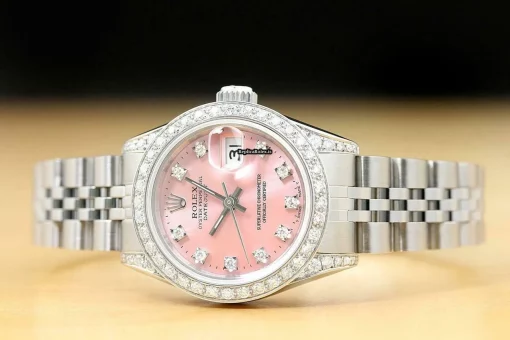 Distinctive Fake Rolex Lady-datejust 69174 Caliber 2135 Automatic Movement 26mm Steel Case Womens Watch - Image 3