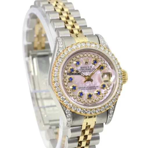 Fine Imitation Rolex Lady-datejust 69173 Caliber 2135 Automatic Movement 26mm Gold/steel Case Womens Watch - Image 4