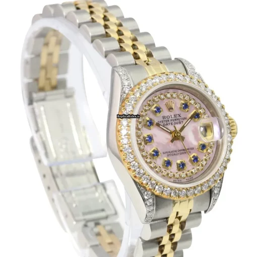Fine Imitation Rolex Lady-datejust 69173 Caliber 2135 Automatic Movement 26mm Gold/steel Case Womens Watch - Image 5