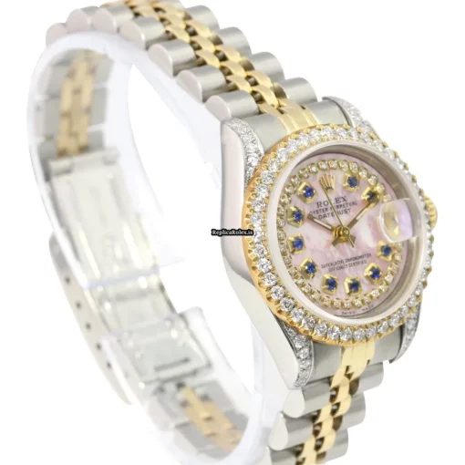 Fine Imitation Rolex Lady-datejust 69173 Caliber 2135 Automatic Movement 26mm Gold/steel Case Womens Watch - Image 6