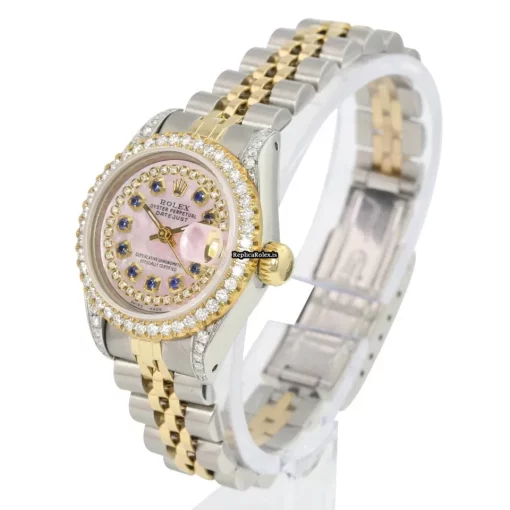 Fine Imitation Rolex Lady-datejust 69173 Caliber 2135 Automatic Movement 26mm Gold/steel Case Womens Watch - Image 7