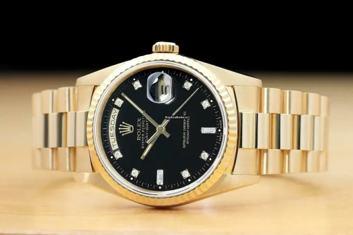 Defect Fake Rolex Day-date 36 18238 Caliber 3155 Automatic Movement 36mm Yellow Gold Case Mens/unisex Watch - Image 3
