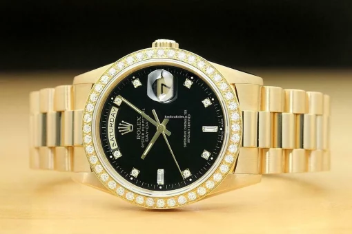 Remarkable Replica Rolex Day-date 36 18238 Caliber 3155 Automatic Movement 36mm Yellow Gold Case Mens/unisex Watch - Image 3