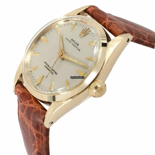 Cool Replica Rolex Oyster Perpetual 6548 Automatic Movement 30mm Yellow Gold Case Mens/unisex Watch - Image 3