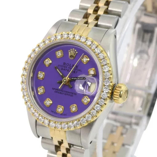 Perfect Fakes Rolex Lady-datejust 69173 Caliber 2135 Automatic Movement 26mm Gold/steel Case Womens Watch - Image 3
