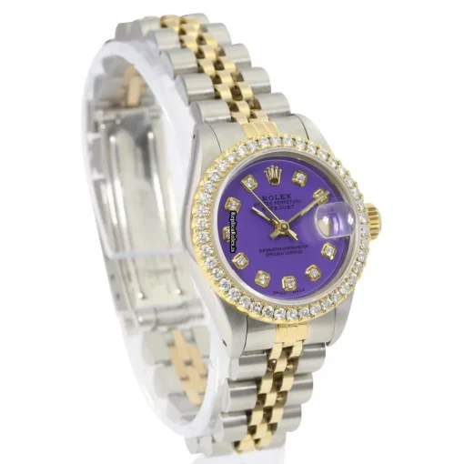 Perfect Fakes Rolex Lady-datejust 69173 Caliber 2135 Automatic Movement 26mm Gold/steel Case Womens Watch - Image 9