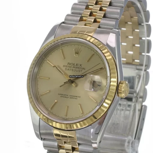Lovely Replica Rolex Datejust 16233 Caliber 3135 Automatic Movement 36mm Gold/steel Case Mens/unisex Watch - Image 4