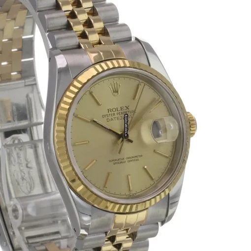 Lovely Replica Rolex Datejust 16233 Caliber 3135 Automatic Movement 36mm Gold/steel Case Mens/unisex Watch - Image 5
