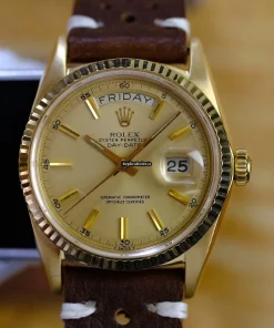 Terrific Knockoff Rolex Day-date 36 1803 Caliber 1556 Automatic Movement 36mm Yellow Gold Case Mens/unisex Watch