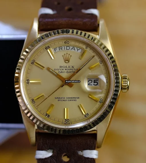 Terrific Knockoff Rolex Day-date 36 1803 Caliber 1556 Automatic Movement 36mm Yellow Gold Case Mens/unisex Watch