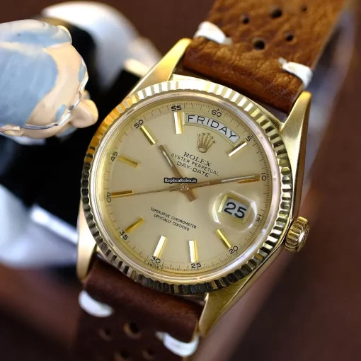 Terrific Knockoff Rolex Day-date 36 1803 Caliber 1556 Automatic Movement 36mm Yellow Gold Case Mens/unisex Watch - Image 2