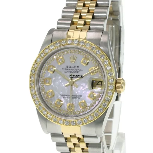 Affordable Replica Rolex Lady-datejust 68273 Caliber 2135 Automatic Movement 31mm Gold/steel Case Womens Watch