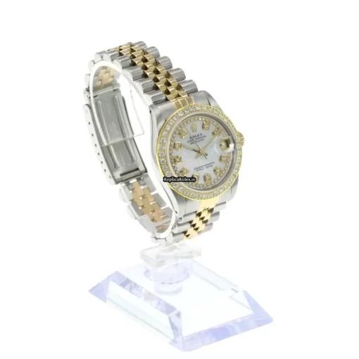 Affordable Replica Rolex Lady-datejust 68273 Caliber 2135 Automatic Movement 31mm Gold/steel Case Womens Watch - Image 12