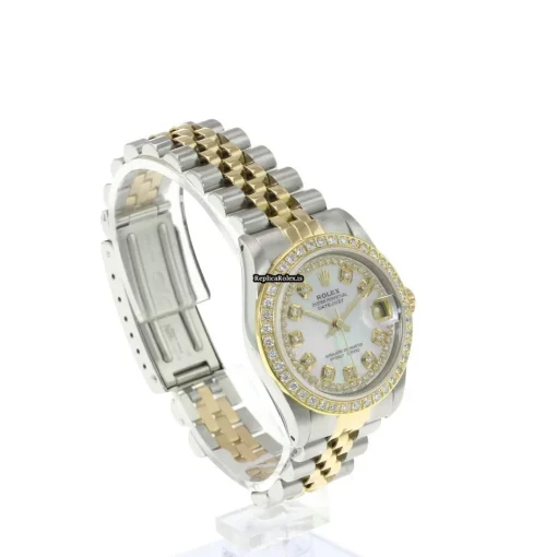 Affordable Replica Rolex Lady-datejust 68273 Caliber 2135 Automatic Movement 31mm Gold/steel Case Womens Watch - Image 5