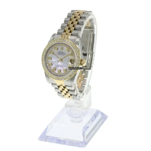 Affordable Replica Rolex Lady-datejust 68273 Caliber 2135 Automatic Movement 31mm Gold/steel Case Womens Watch - Image 8