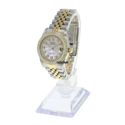 Affordable Replica Rolex Lady-datejust 68273 Caliber 2135 Automatic Movement 31mm Gold/steel Case Womens Watch - Image 9