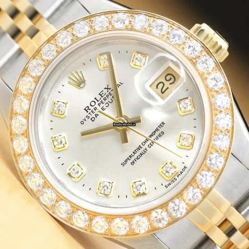 Ideal Fake Rolex Lady-datejust 69173 Caliber 2135 Automatic Movement 26mm Steel Case Womens Watch