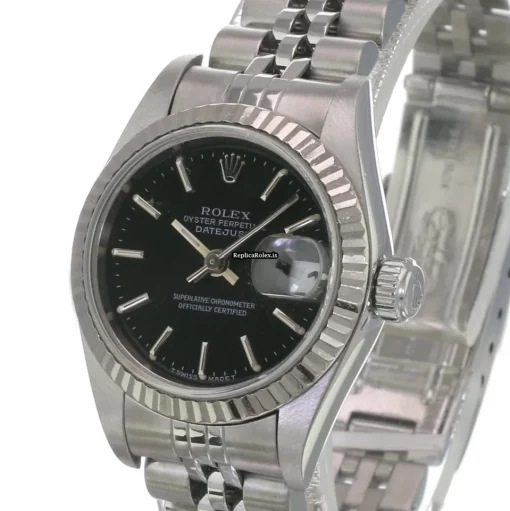 Superior Fake Rolex Lady-datejust 69174 Caliber 2135 Automatic Movement 26mm Steel Case Womens Watch - Image 3