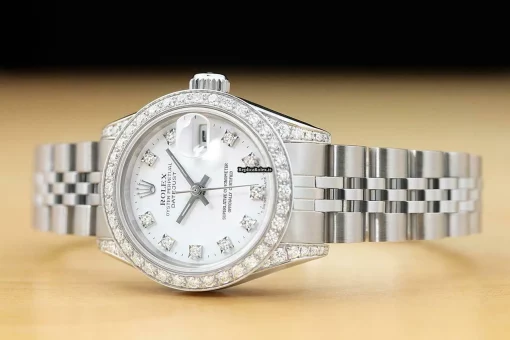Swiss Fake Rolex Lady-datejust 69174 Caliber 2135 Automatic Movement 26mm Steel Case Womens Watch - Image 2