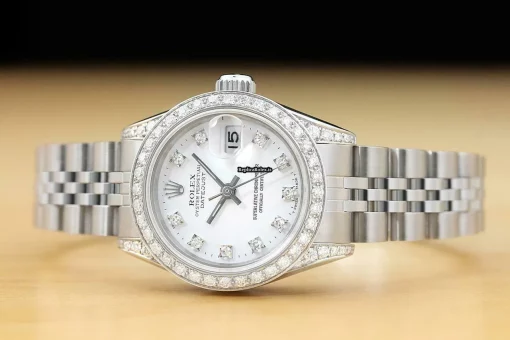 Swiss Fake Rolex Lady-datejust 69174 Caliber 2135 Automatic Movement 26mm Steel Case Womens Watch - Image 3
