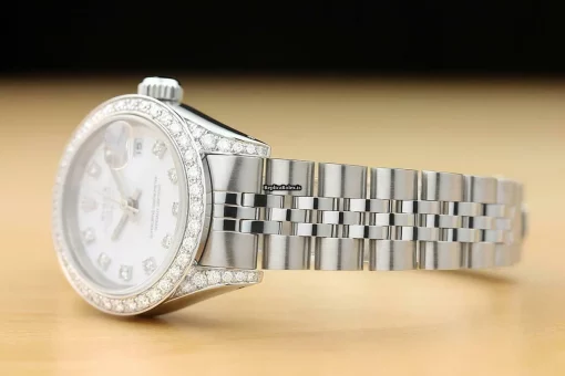 Swiss Fake Rolex Lady-datejust 69174 Caliber 2135 Automatic Movement 26mm Steel Case Womens Watch - Image 4