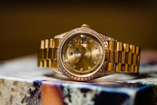 Superior Fake Rolex Day-date 18138 Caliber 3055 Automatic Movement 36mm Yellow Gold Case Mens/unisex Watch - Image 7
