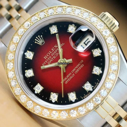 Superb Fake Rolex Lady-datejust 69173 Caliber 2135 Automatic Movement 26mm Steel Case Womens Watch