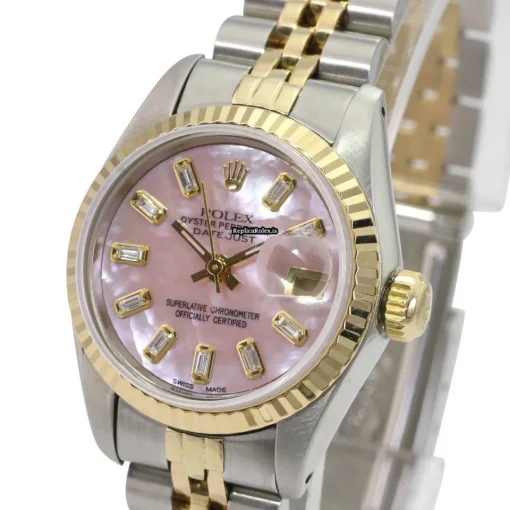 Wonderful Copy Rolex Lady-datejust 69173 Caliber 2135 Automatic Movement 26mm Gold/steel Case Womens Watch
