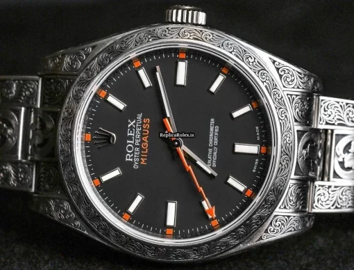 Appealing Fake Rolex Milgauss 116400 Caliber 3131 Automatic Movement 40mm Steel Case Mens/unisex Watch - Image 2