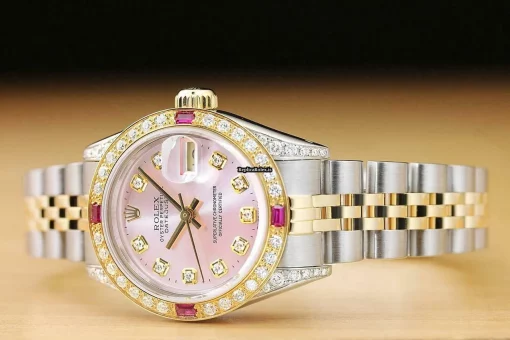 Attractive Replica Rolex Lady-datejust 69173 Caliber 2135 Automatic Movement 26mm Steel Case Womens Watch - Image 2