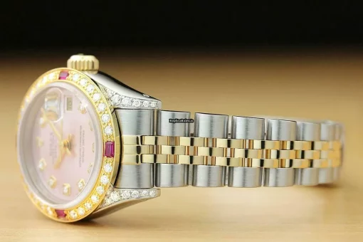 Attractive Replica Rolex Lady-datejust 69173 Caliber 2135 Automatic Movement 26mm Steel Case Womens Watch - Image 4