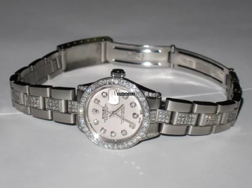 Good Fakes Rolex Datejust Self Winding Automatic 26mm Steel Case Womens Watch - Image 3