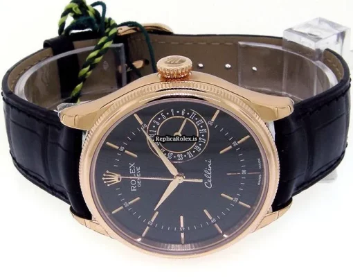 Aaa Replicas Rolex Cellini Date 50515 Automatic Movement 39mm Rose Gold Case Mens/unisex Watch - Image 3