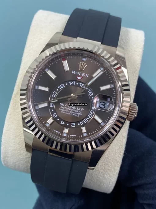 Ideal Replica Rolex Sky-dweller 326235 Rose Gold Case Mens/unisex Watch - Image 3