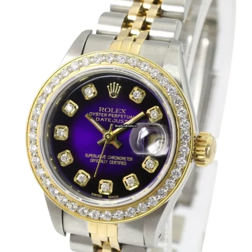 Cheap Replica Rolex Lady-datejust 69173 Caliber 2135 Automatic Movement 26mm Gold/steel Case Womens Watch