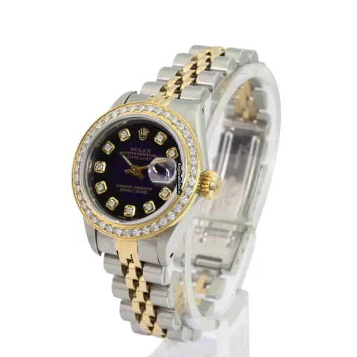 Cheap Replica Rolex Lady-datejust 69173 Caliber 2135 Automatic Movement 26mm Gold/steel Case Womens Watch - Image 4