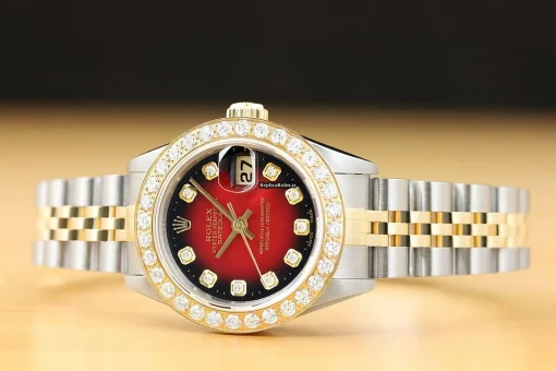 Fabulous Replica Rolex Lady-datejust 69173 Caliber 2135 Automatic Movement 26mm Steel Case Womens Watch - Image 3