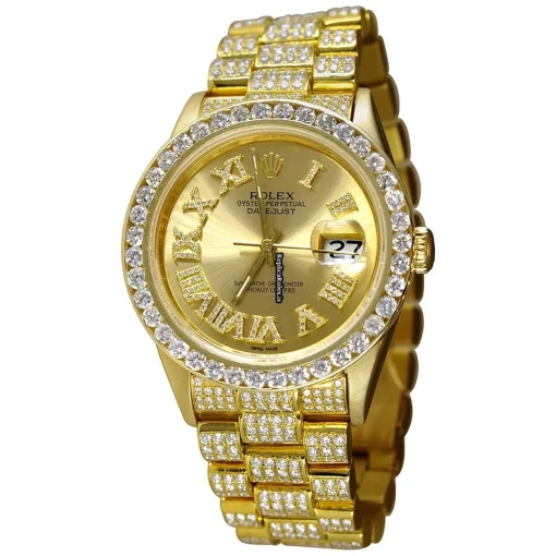 Incredible Fake Rolex Datejust 68278 Self Winding Automatic 31mm Yellow Gold Case Womens Watch