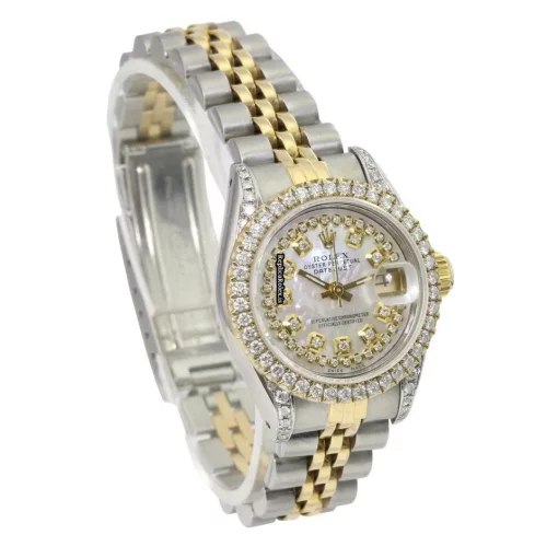 Amazing Knockoff Rolex Lady-datejust 69173 Caliber 2135 Automatic Movement 26mm Gold/steel Case Womens Watch - Image 10