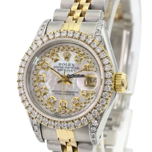 Amazing Knockoff Rolex Lady-datejust 69173 Caliber 2135 Automatic Movement 26mm Gold/steel Case Womens Watch - Image 2