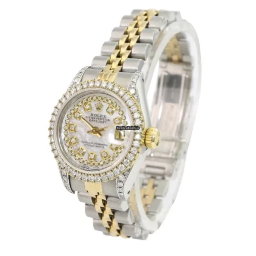 Amazing Knockoff Rolex Lady-datejust 69173 Caliber 2135 Automatic Movement 26mm Gold/steel Case Womens Watch - Image 7