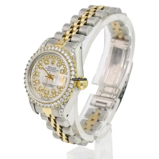 Amazing Knockoff Rolex Lady-datejust 69173 Caliber 2135 Automatic Movement 26mm Gold/steel Case Womens Watch - Image 8