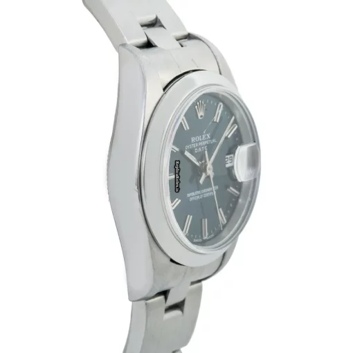Mind-boggling Fake Rolex Oyster Perpetual Lady Date 79160 Automatic Movement 26mm Silver Case Womens Watch - Image 5