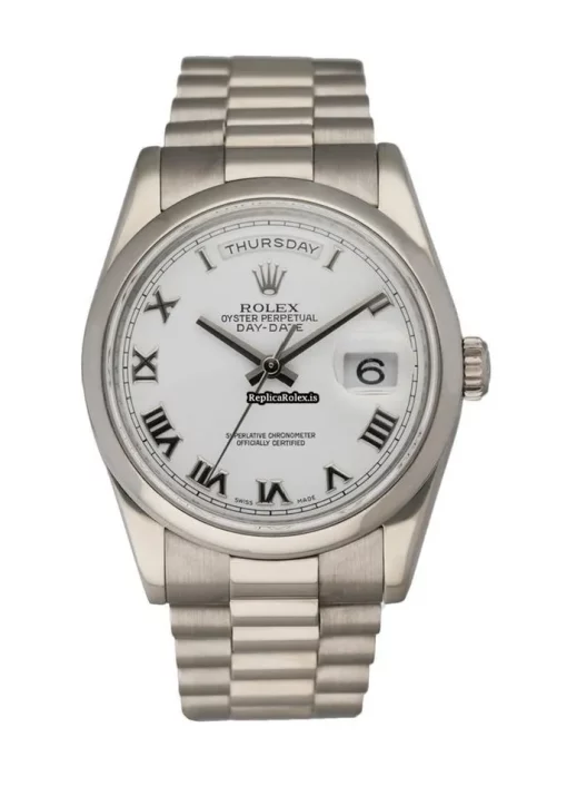 Good Clone Rolex Day-date 36 118209 Automatic Movement 36mm White Gold Case Mens/unisex Watch