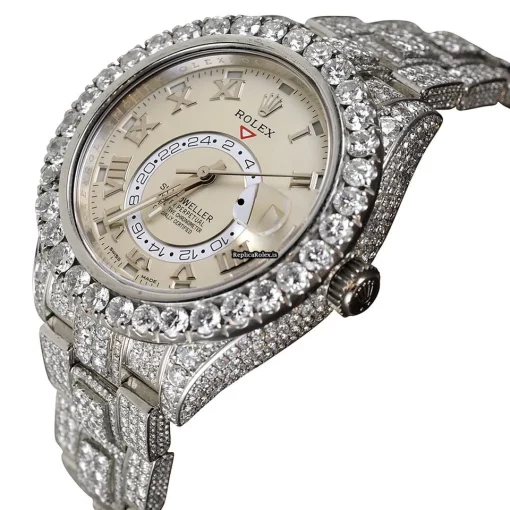 Trustworthy Copies Rolex Sky-dweller 326939 Caliber 9001 Automatic Movement 42mm White Gold Case Mens/unisex Watch - Image 2
