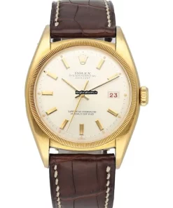 Amazing Replica Rolex Bubble Back 6105 Automatic Movement 36mm Yellow Gold Case Mens/unisex Watch