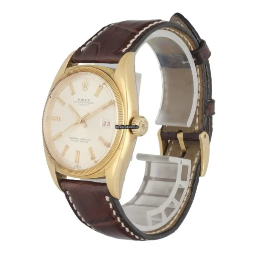 Amazing Replica Rolex Bubble Back 6105 Automatic Movement 36mm Yellow Gold Case Mens/unisex Watch - Image 2