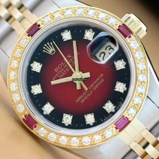 Trustworthy Replica Rolex Lady-datejust 69173 Caliber 2135 Automatic Movement 26mm Steel Case Womens Watch
