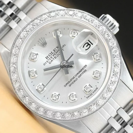 High Quality Fake Rolex Oyster Perpetual Lady Date 6916 Caliber 2030 Automatic Movement 26mm Steel Case Womens Watch